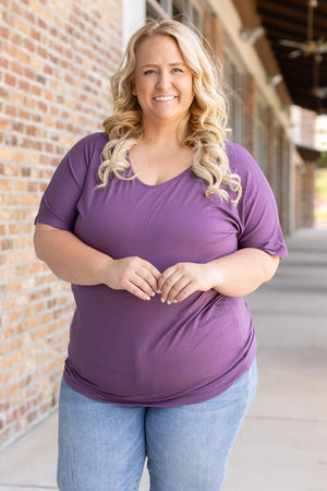 Chloe Cozy Tee - Purple by Michelle Mae