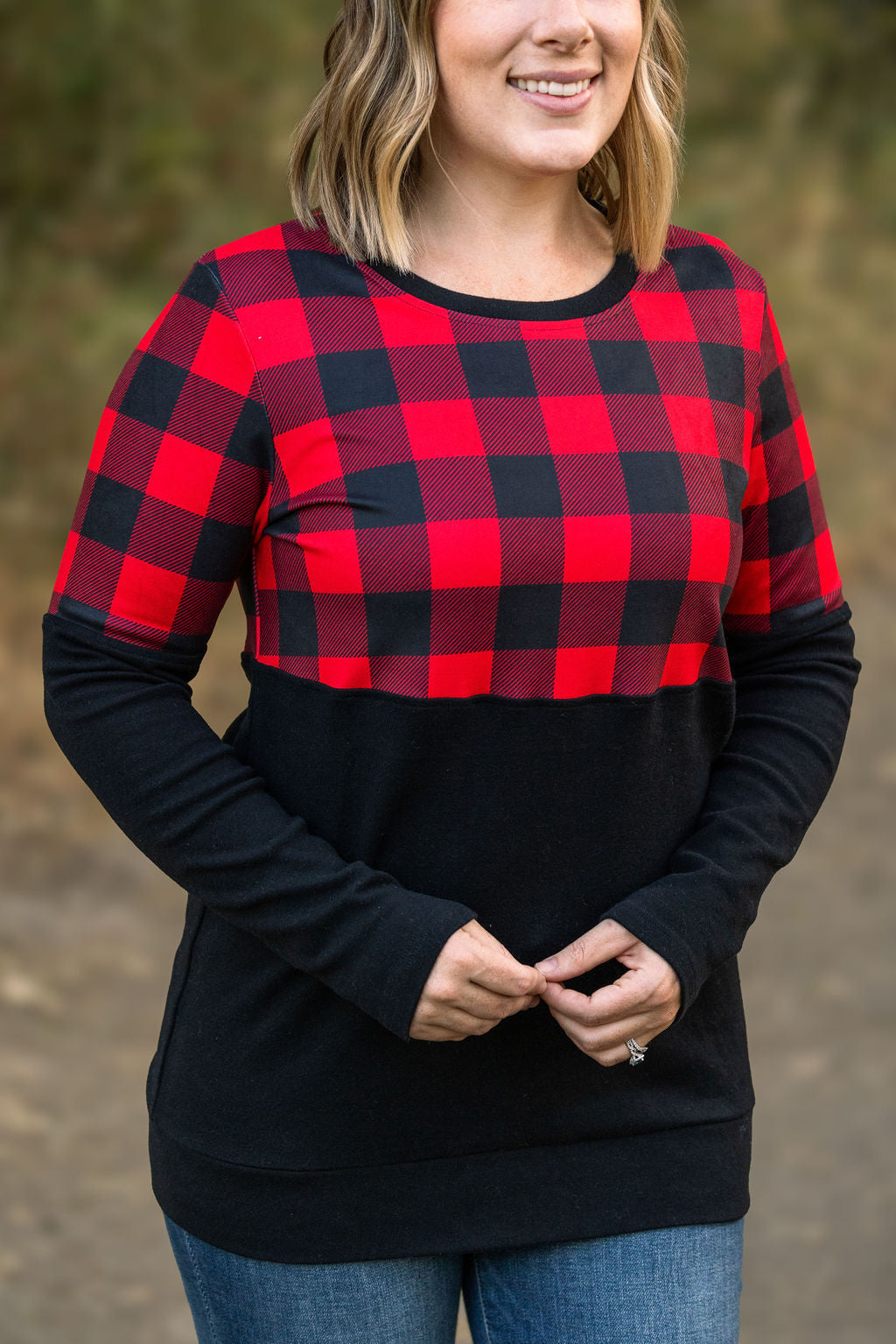 Natalie Pullover - Buffalo Plaid by Michelle Mae