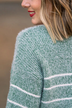 Cozy Striped Sweater - Green by Michelle Mae