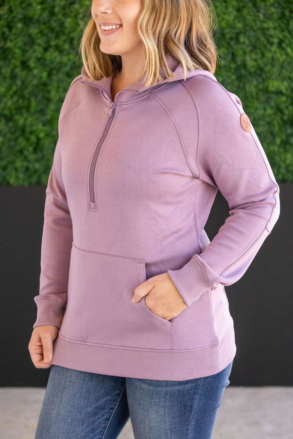 Scuba HalfZip Hoodie - Lavender by Michelle Mae