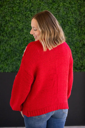 Snowflake Cardigan - Red by Michelle Mae