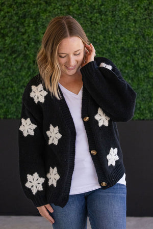 Snowflake Cardigan - Black by Michelle Mae