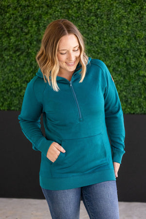 Scuba HalfZip Hoodie - Teal by Michelle Mae