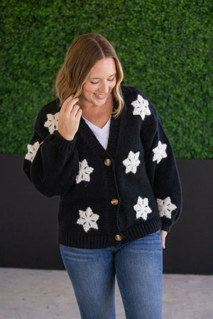 Snowflake Cardigan - Black by Michelle Mae