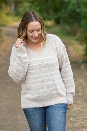 Cozy Striped Sweater - Natural by Michelle Mae