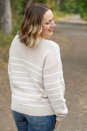 Cozy Striped Sweater - Natural by Michelle Mae