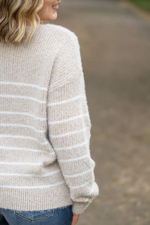 Cozy Striped Sweater - Natural by Michelle Mae