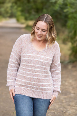 Cozy Striped Sweater - Rust by Michelle Mae