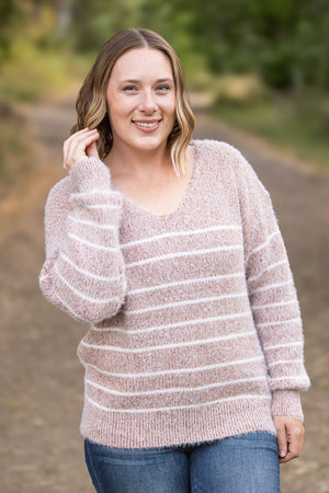 Cozy Striped Sweater - Rust by Michelle Mae