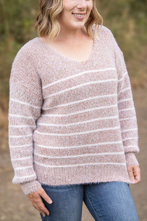 Cozy Striped Sweater - Rust by Michelle Mae