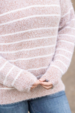 Cozy Striped Sweater - Rust by Michelle Mae