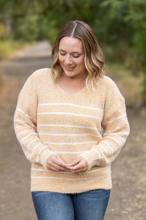 Cozy Striped Sweater - Mustard by Michelle Mae