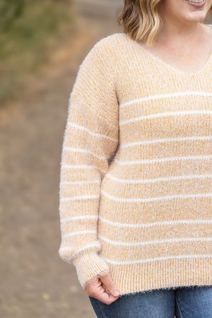 Cozy Striped Sweater - Mustard by Michelle Mae