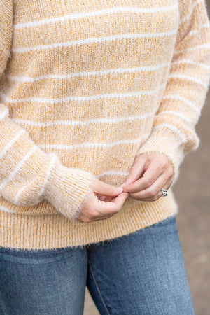 Cozy Striped Sweater - Mustard by Michelle Mae