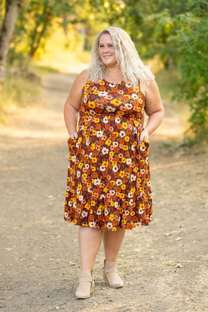 Bailey Dress - Buttery Soft Brown Fall Floral by Michelle Mae