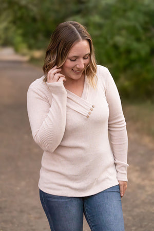 Brooklyn Button Top - Oatmeal by Michelle Mae