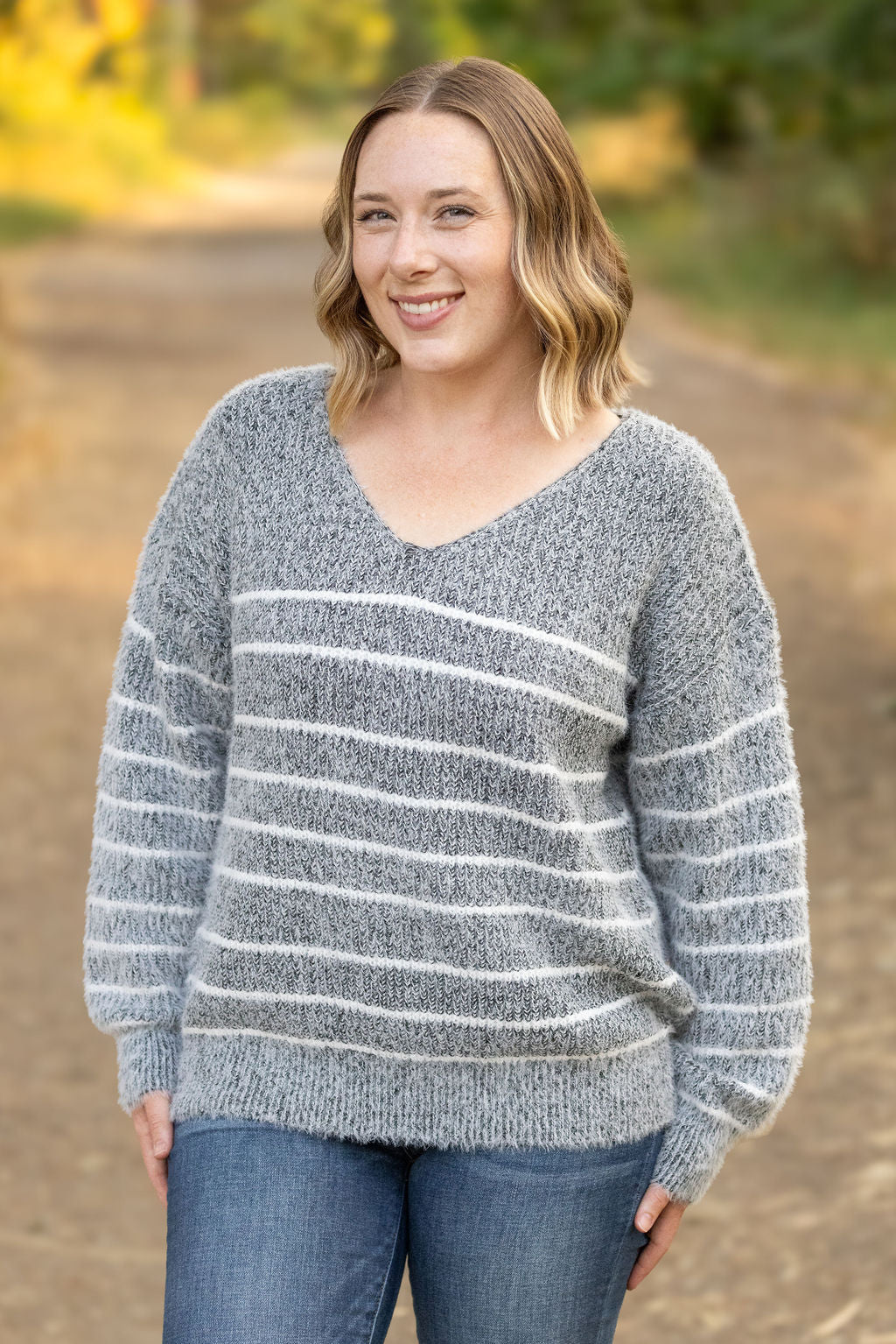 Cozy Striped Sweater - Black by Michelle Mae