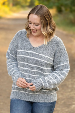 Cozy Striped Sweater - Black by Michelle Mae