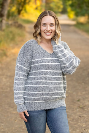 Cozy Striped Sweater - Black by Michelle Mae