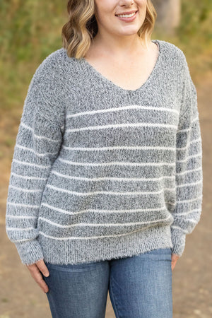 Cozy Striped Sweater - Black by Michelle Mae