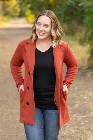 Scarlett Sweater Jacket - Pumpkin by Michelle Mae