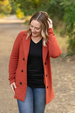 Scarlett Sweater Jacket - Pumpkin by Michelle Mae