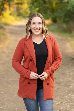 Scarlett Sweater Jacket - Pumpkin by Michelle Mae