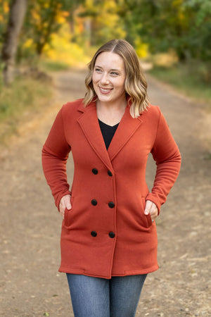 Scarlett Sweater Jacket - Pumpkin by Michelle Mae