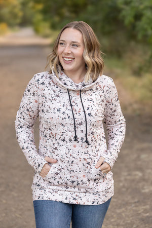 Soft Funnel Neck - Tan Micro Floral by Michelle Mae