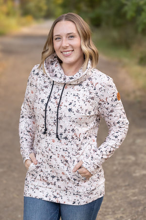 Soft Funnel Neck - Tan Micro Floral by Michelle Mae