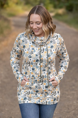 Soft Funnel Neck - Boho Olive Floral by Michelle Mae