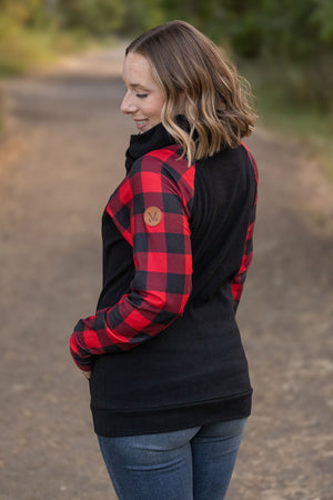 Zoey ZipCowl - Black and Buffalo Plaid by Michelle Mae