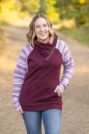 Classic Zoey ZipCowl Sweatshirt - Berry Serape by Michelle Mae