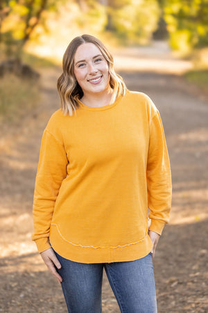 Vintage Wash Pullover - Mustard by Michelle Mae