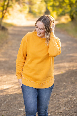 Vintage Wash Pullover - Mustard by Michelle Mae