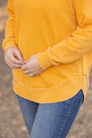 Vintage Wash Pullover - Mustard by Michelle Mae