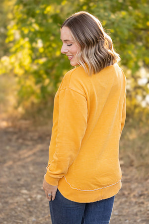 Vintage Wash Pullover - Mustard by Michelle Mae