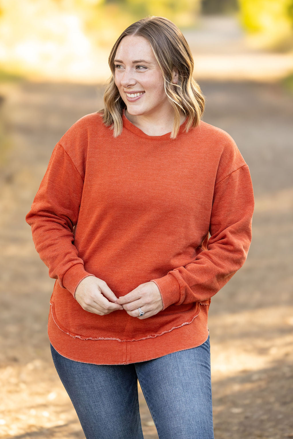 Vintage Wash Pullover - Rust by Michelle Mae