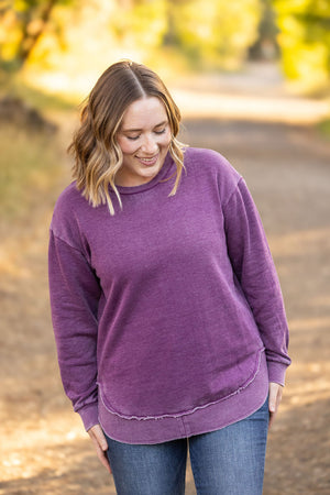 Vintage Wash Pullover - Purple by Michelle Mae