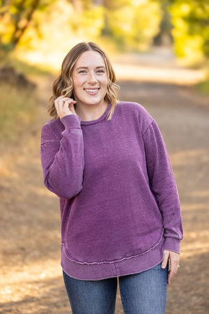 Vintage Wash Pullover - Purple by Michelle Mae