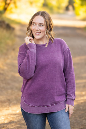 Vintage Wash Pullover - Purple by Michelle Mae