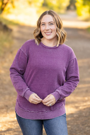 Vintage Wash Pullover - Purple by Michelle Mae