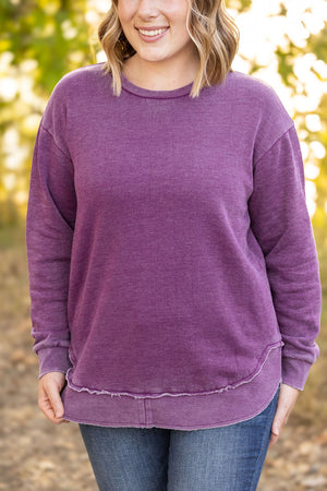 Vintage Wash Pullover - Purple by Michelle Mae