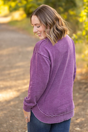 Vintage Wash Pullover - Purple by Michelle Mae