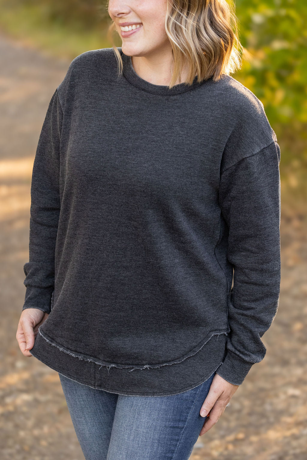 Vintage Wash Pullover - Black by Michelle Mae