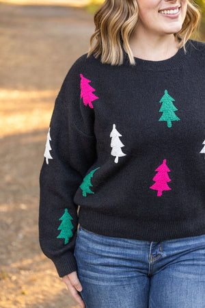 Festive Bright Trees Sweater by Michelle Mae