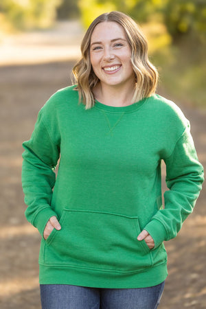 Vintage Wash Pocket Pullover - Green by Michelle Mae