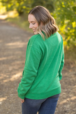 Vintage Wash Pocket Pullover - Green by Michelle Mae