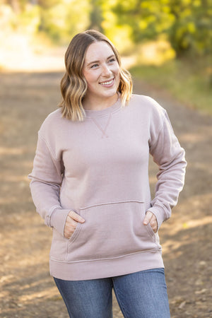 Vintage Wash Pocket Pullover - Blush Pebble by Michelle Mae