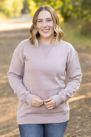 Vintage Wash Pocket Pullover - Blush Pebble by Michelle Mae